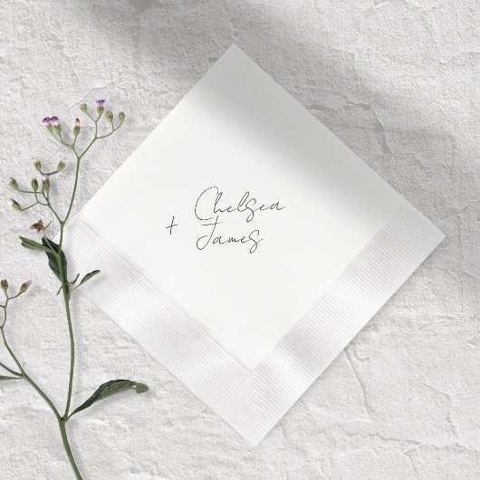Ivoor | Chic Script Minimalist Wedding Invitation Servet