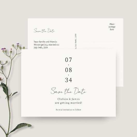 Ivoor | Chic Wedding Save the Date Briefkaart
