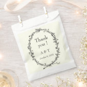 Ivoor chique bruiloft rustieke krans bedankzakje (Geknipt)