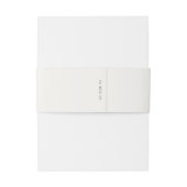 Ivoor | Chique en eenvoudige script bruiloft Uitnodigingen Wikkel (Achterkant Voorbeeld)