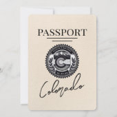 Ivoor Colorado Passport Bruiloft Kaart (Achterkant)