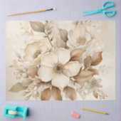 Ivoor Crème Bloemige Trouw Bruiloft Tissue Papier (Craft)