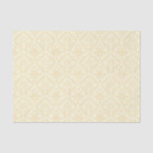 Ivoor Crème Damast Elegante Bloemen