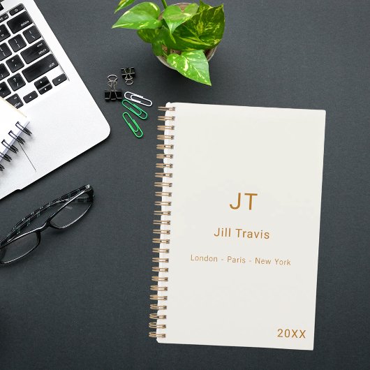 Ivoor crème goud moderne minimalistische luxe 2026 planner