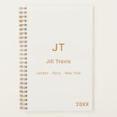 Ivoor crème goud moderne minimalistische luxe 2026 planner (Voorkant)