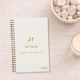 Ivoor crème goud moderne minimalistische luxe notitieboek