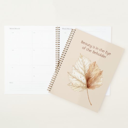 Ivoor Crème Goudblad Schoonheid Planner (Display)