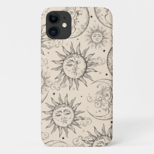 Ivoor Crème Magie Vintage Hemelzon Maan Sterren Case-Mate iPhone Case