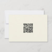 Ivoor Crème Minimalistische Trouw QR-code Frame RSVP Kaartje (Achterkant)