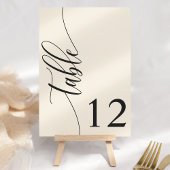 Ivoor Crème Moderne Kalligrafie Bruiloft Kaart