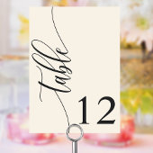 Ivoor Crème Moderne Kalligrafie Bruiloft Kaart