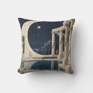 Ivoor Crescent Colonnade Nacht Tuin Kussen
