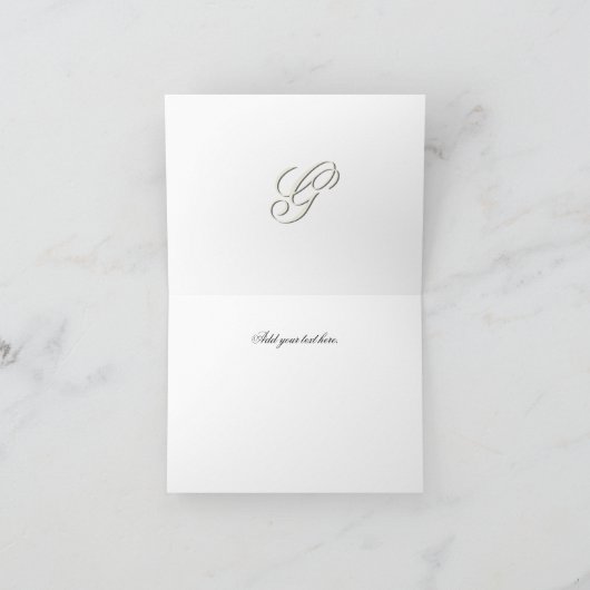 Ivoor Custom Monogram Note Cards Notitiekaartje (Binnen)