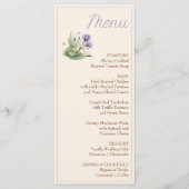 Ivoor Cute Caterpillar Custom Baby Shower Menu (Voorkant)