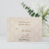 Ivoor Damas en Daisies RSVP Kaart (Staand voorkant)