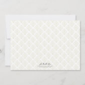 Ivoor Damask Cream Cross doop / doop Kaart (Achterkant)