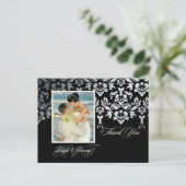 Ivoor Damask Lace Dank u Foto briefkaarten (Staand voorkant)