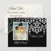 Ivoor Damask Lace Dank u Foto briefkaarten (Voorkant / Achterkant)