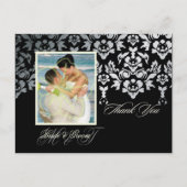 Ivoor Damask Lace Dank u Foto briefkaarten (Voorkant)