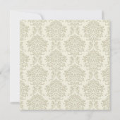 Ivoor Damask Princess Sweet 16 Party Kaart (Achterkant)