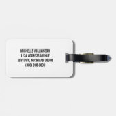 Ivoor Deco Flourish Bagagelabel (Achterkant horizontaal)