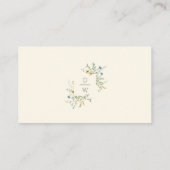 Ivoor Delicate Wildflower Moderne Boho Bruiloft RS Informatiekaartje (Achterkant)
