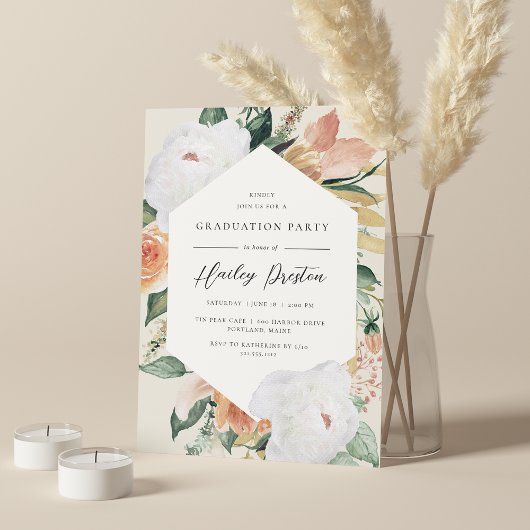 Ivoor | Desert Floral Gradual Party Kaart