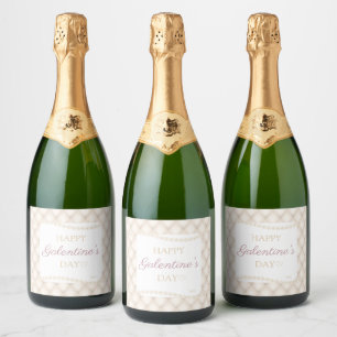 Ivoor Diamant Pompon Persoonlijk Wijnetiket Sparkling Wijnetiket