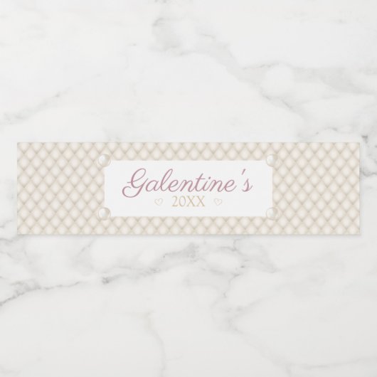 Ivoor Diamant Tufting Water Fles Label Waterfles Etiket (Enkel label)