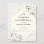 Ivoor diamanten bloemen 60ste trouwdag kaart (Voorkant)