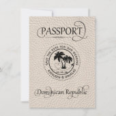 Ivoor Dominicaanse Republiek Paspoort Save the Dat Date (Voorkant)