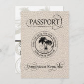 Ivoor Dominicaanse Republiek Paspoort Save the Dat Save The Date (Voorkant / Achterkant)
