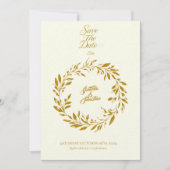 Ivoor & Donker Gouden Cirkel Bewaar de Datum - Huw Kaart (Voorkant)