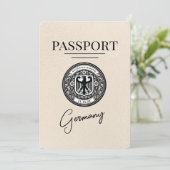 Ivoor Duitsland paspoort Bewaar de datum Save The Date (Staand voorkant)