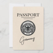 Ivoor Duitsland paspoort Bewaar de datum Save The Date (Voorkant)
