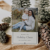 Ivoor | Eenvoudige minimale kerst boog foto Feestdagenkaart