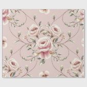 Ivoor Elegance Waterverf Pattern Cadeaupapier (Vlak)