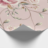 Ivoor Elegance Waterverf Pattern Cadeaupapier (Hoek)