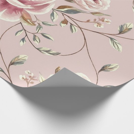 Ivoor Elegance Waterverf Pattern Cadeaupapier (Hoek)