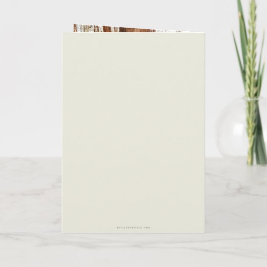 Ivoor Elegant Script Trouwfoto+Bericht Bedankkaart (Achterkant)