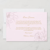 Ivoor Elegante Bloemen Wil jij mijn bruidsmeisje z Kaart (Achterkant)