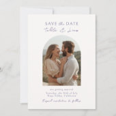 Ivoor | Elegante Script Boog Trouw Save the Date (Voorkant)