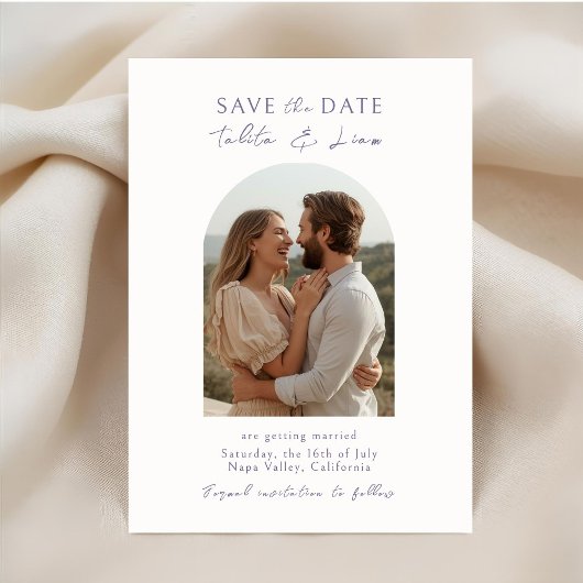 Ivoor | Elegante Script Boog Trouw Save the Date