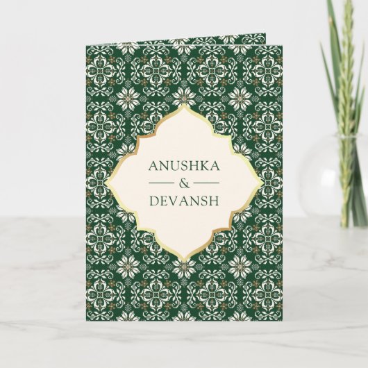Ivoor Emerald Patroon Alles in een Indiase bruilof (Voorkant)