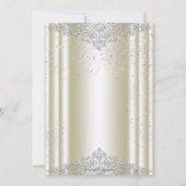 Ivoor en Black Pearl Masquerade Party Kaart (Achterkant)