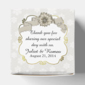 Ivoor- en blauw-Floral-bruiloft voor cadeaudoos Bedankdoosjes (Bovenkant)