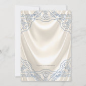 Ivoor en blauwe doop doop doop kaart (Achterkant)