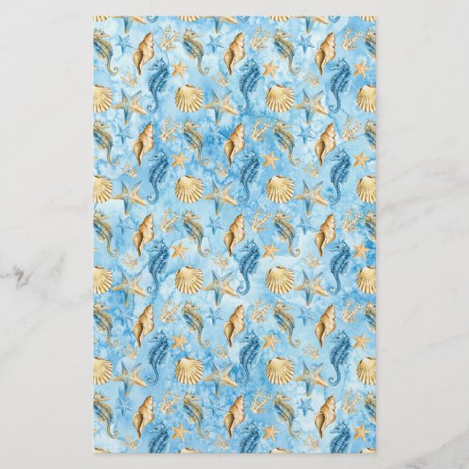 Ivoor- en blauwe zeeschildpadden Artisan Soap Wrap (Voorkant)