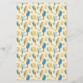 Ivoor- en blauwe zeeschildpadden Artisan Soap Wrap (Achterkant)