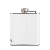 Ivoor en Blue Boho Floral Vrijgezellenfeest Flask Heupfles (Achterkant)